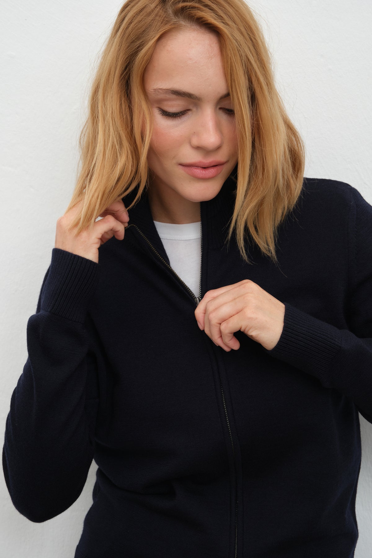 Fermuarlı Merino Unisex Triko