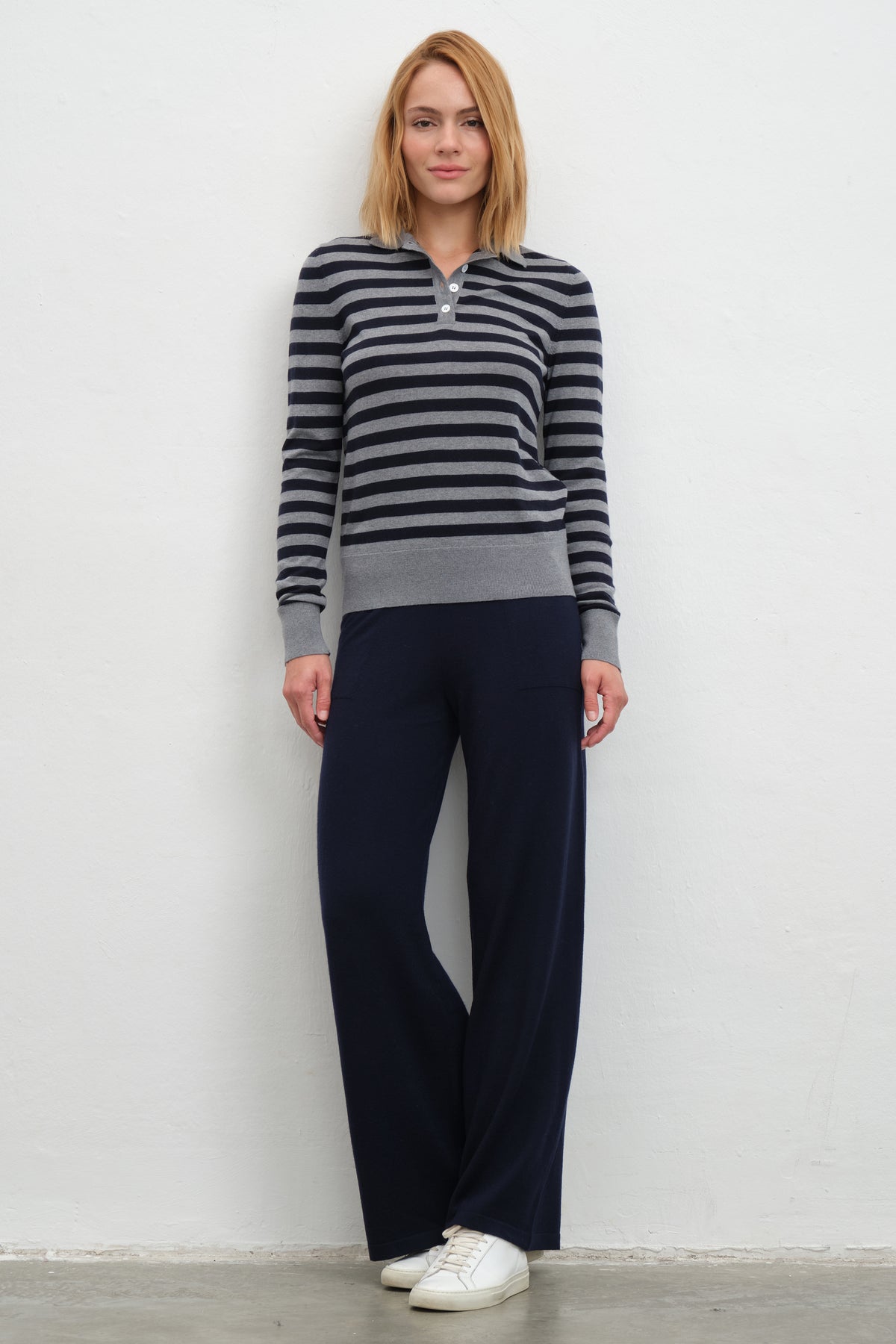 Polo Yakalı Lightweight Cashmere Merino Fitted Triko