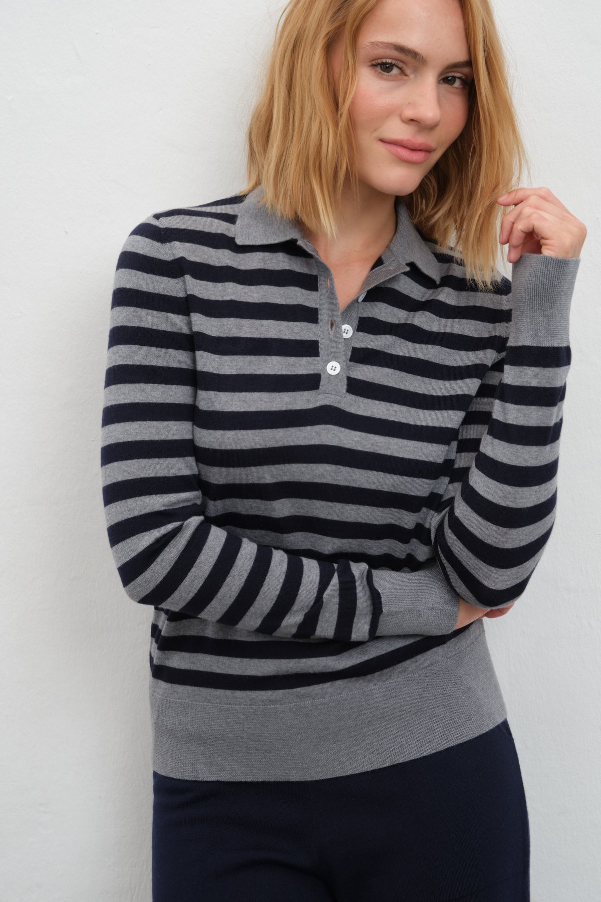 Polo Yakalı Lightweight Cashmere Merino Fitted Triko