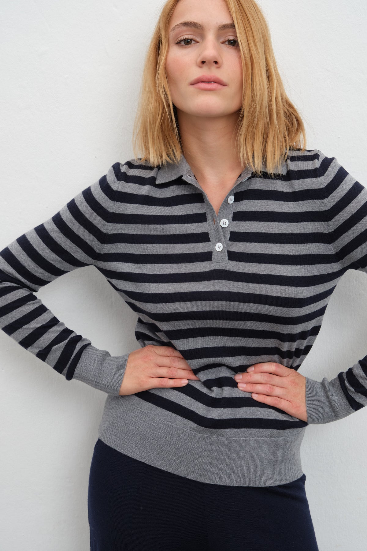 Polo Yakalı Lightweight Cashmere Merino Fitted Triko