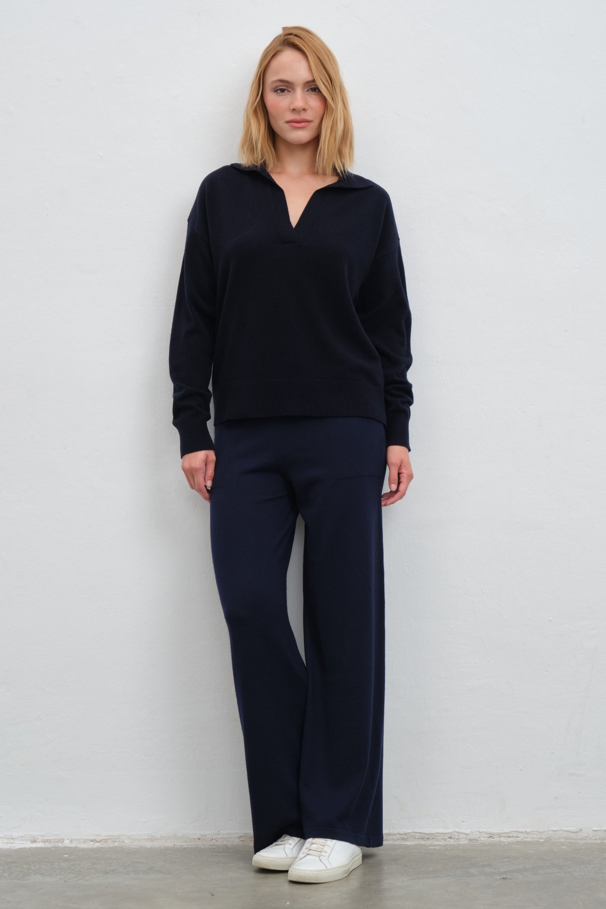 Polo Yakalı Cashmere Merino Triko