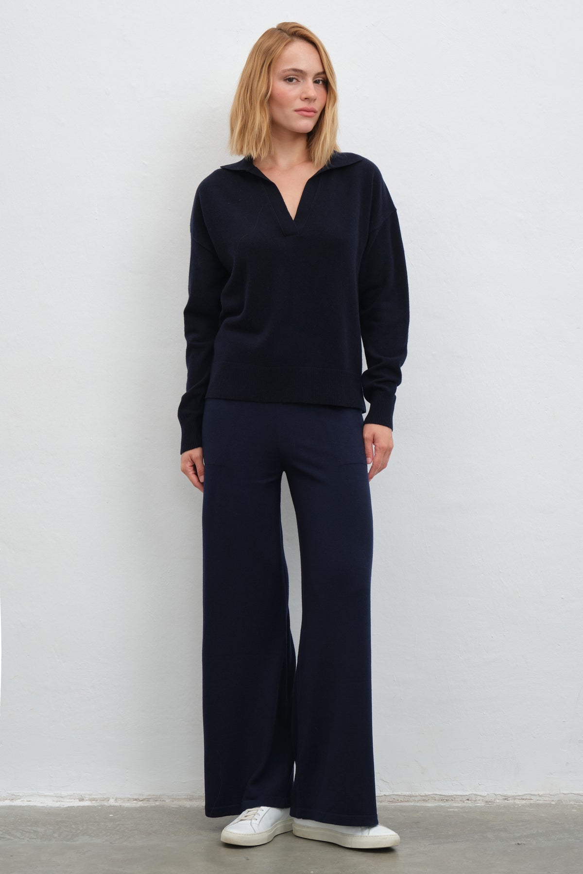 Polo Yakalı Cashmere Merino Triko
