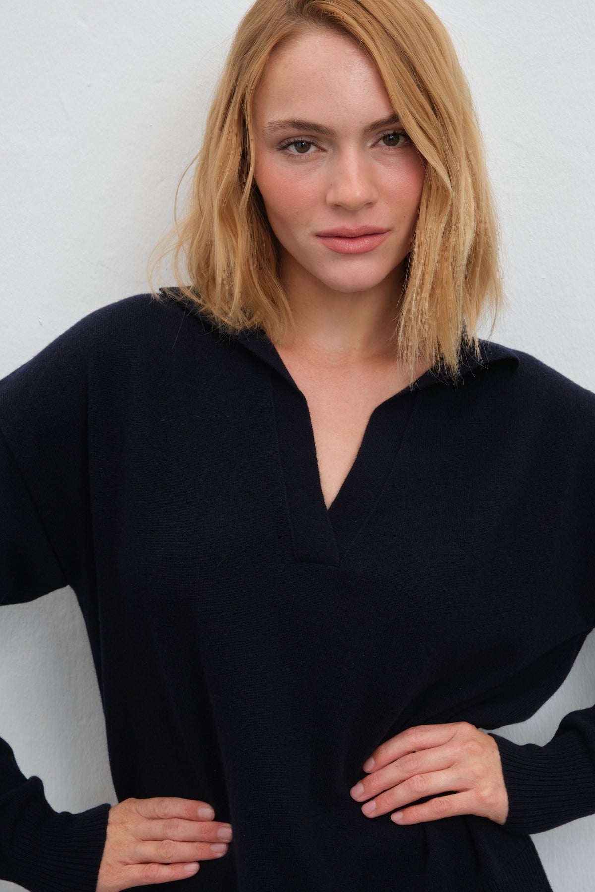 Polo Yakalı Cashmere Merino Triko