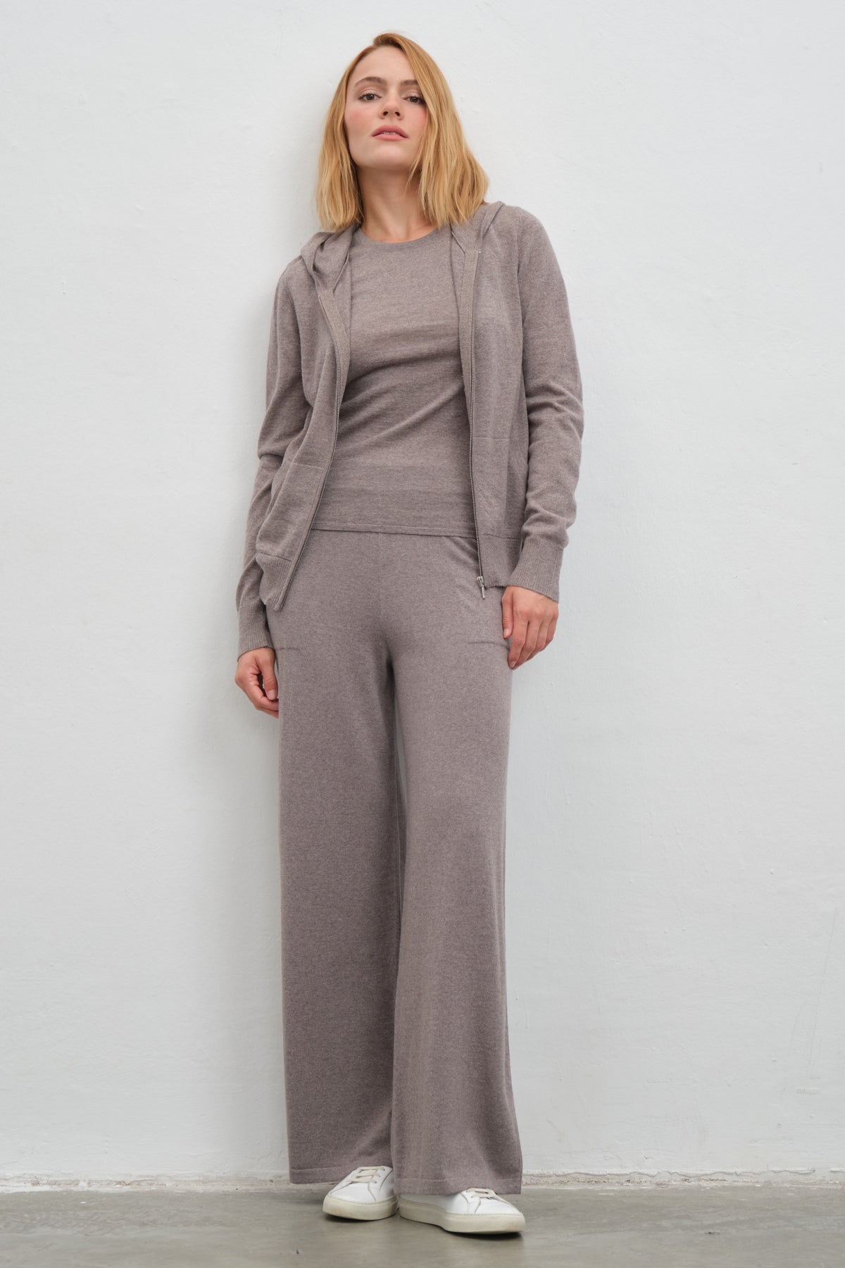Bol Paçalı Lightweight Merino Triko Pantolon