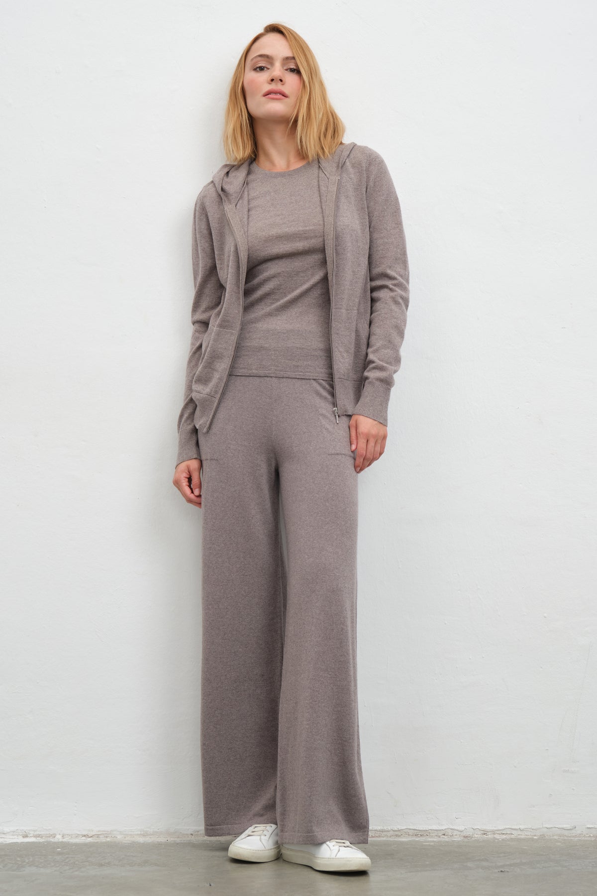 Bol Paçalı Lightweight Merino Triko Pantolon