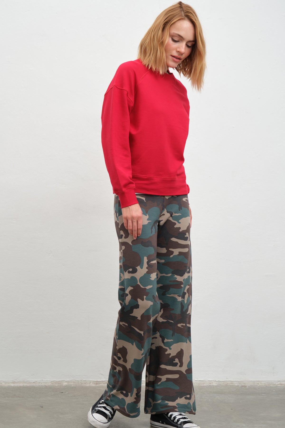 SuperSoft Modal Fleece Reglan Kollu Sweatshirt