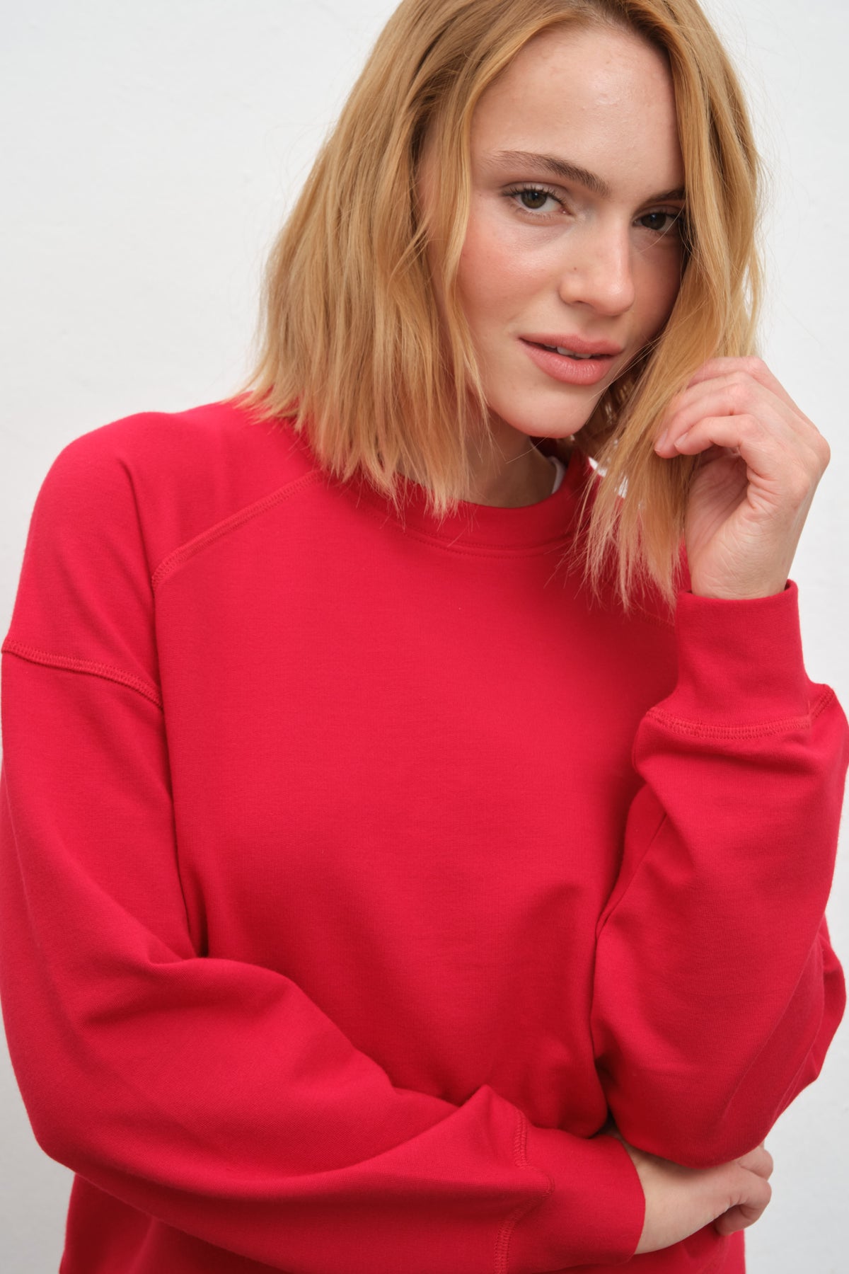 SuperSoft Modal Fleece Reglan Kollu Sweatshirt