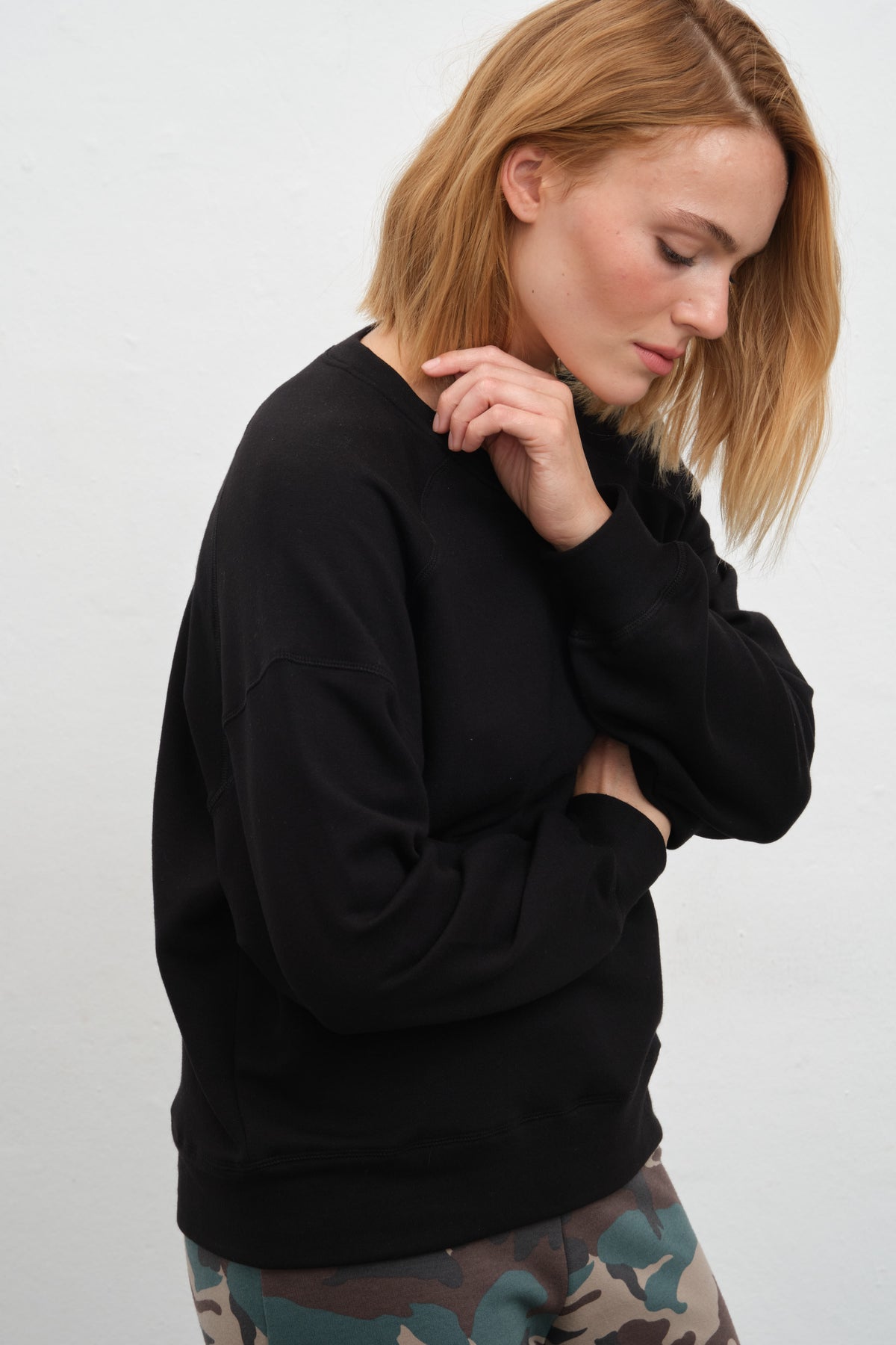 SuperSoft Modal Fleece Reglan Kollu Sweatshirt