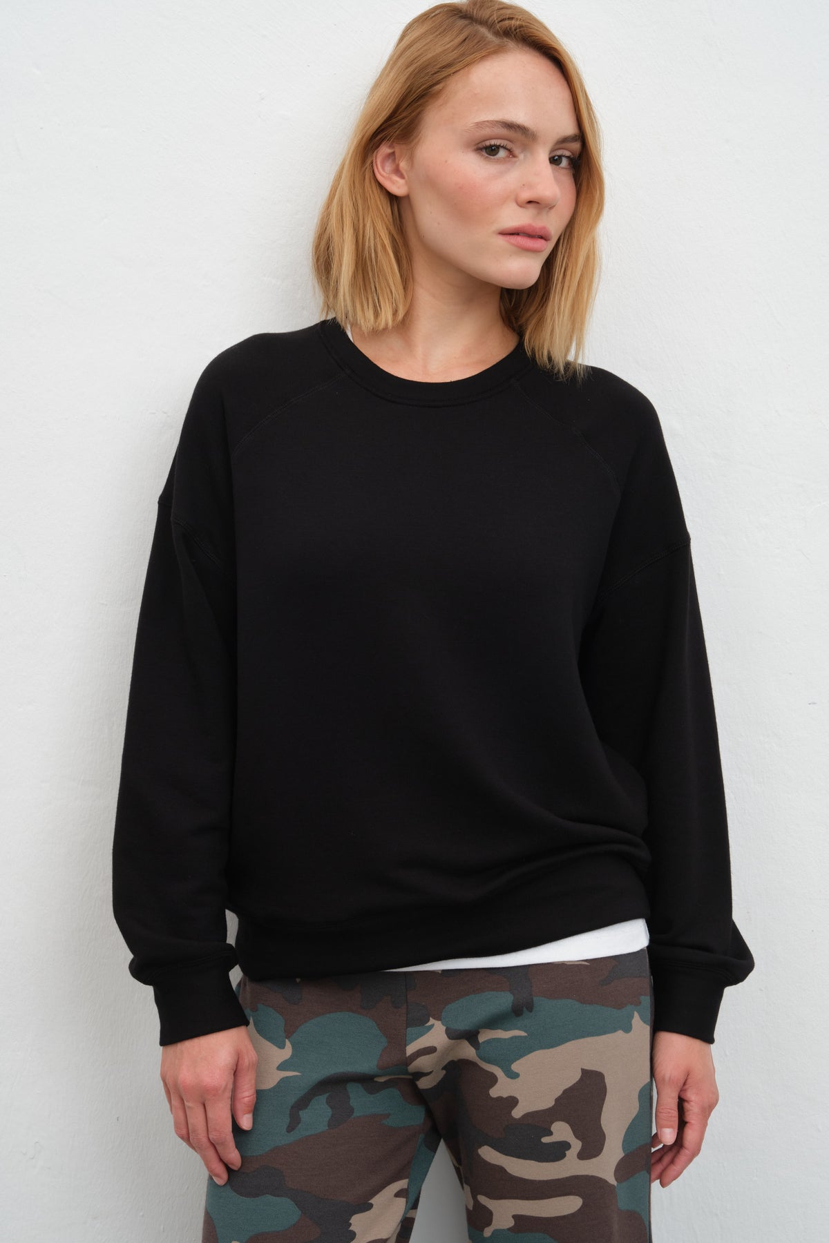 SuperSoft Modal Fleece Reglan Kollu Sweatshirt