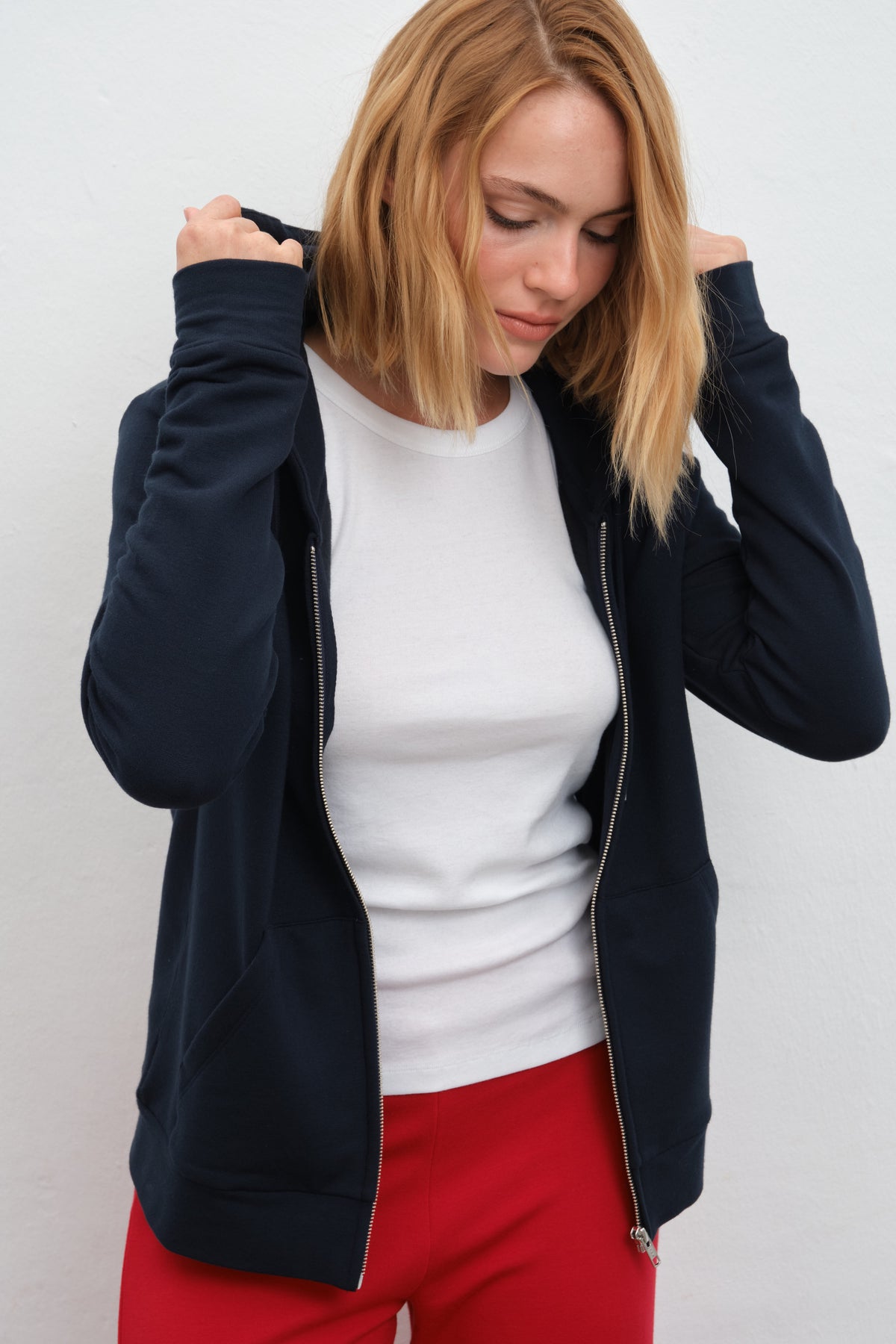 SuperSoft Modal Fleece Fermuarlı Unisex Hoodie