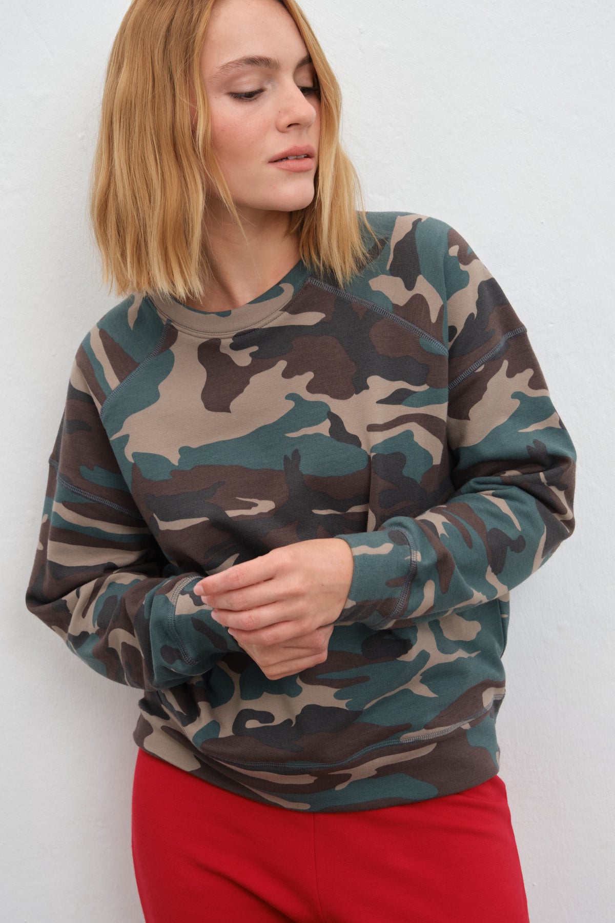 SuperSoft Modal Fleece Reglan Kollu Sweatshirt