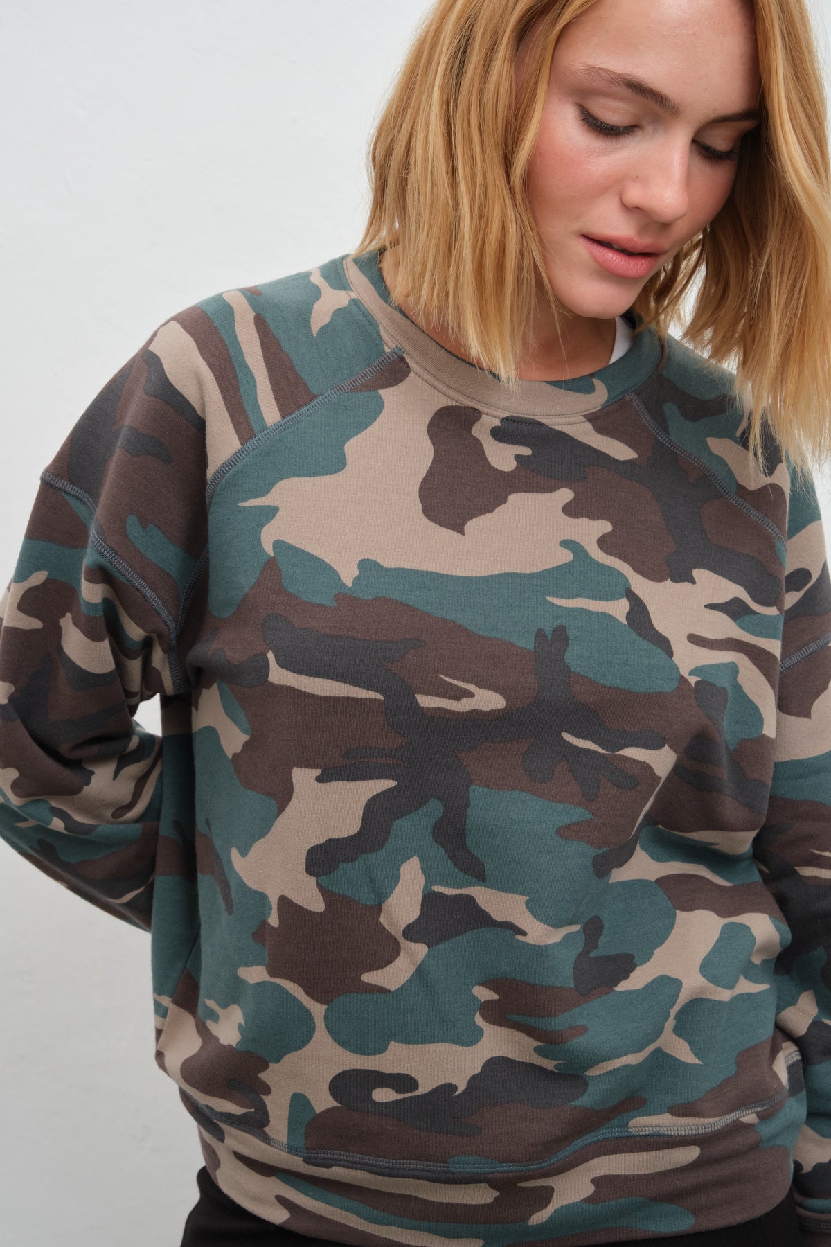 SuperSoft Modal Fleece Reglan Kollu Sweatshirt