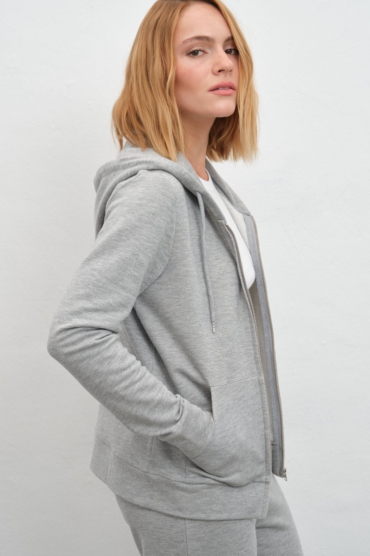 SuperSoft Modal Fleece Fermuarlı Unisex Hoodie