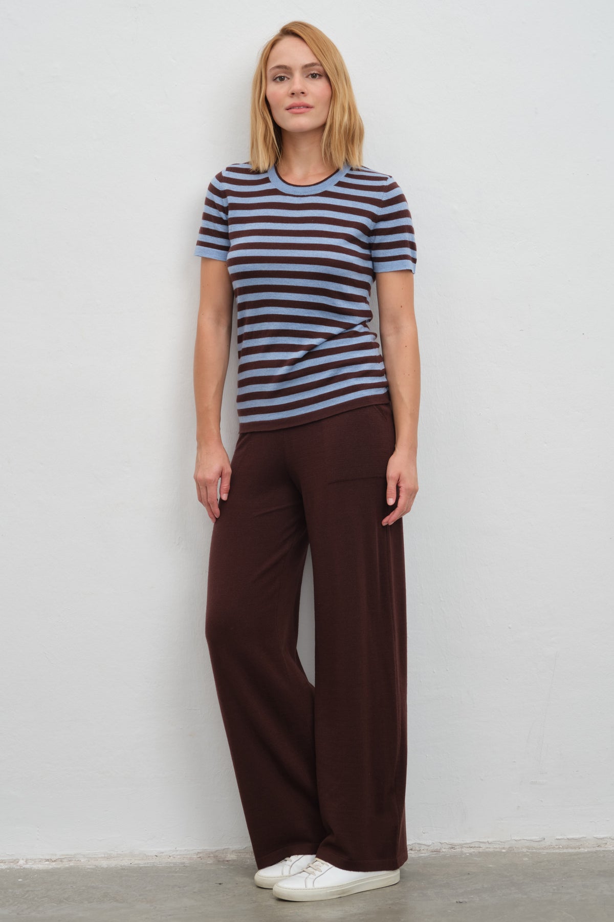 Bol Paçalı Lightweight Merino Triko Pantolon