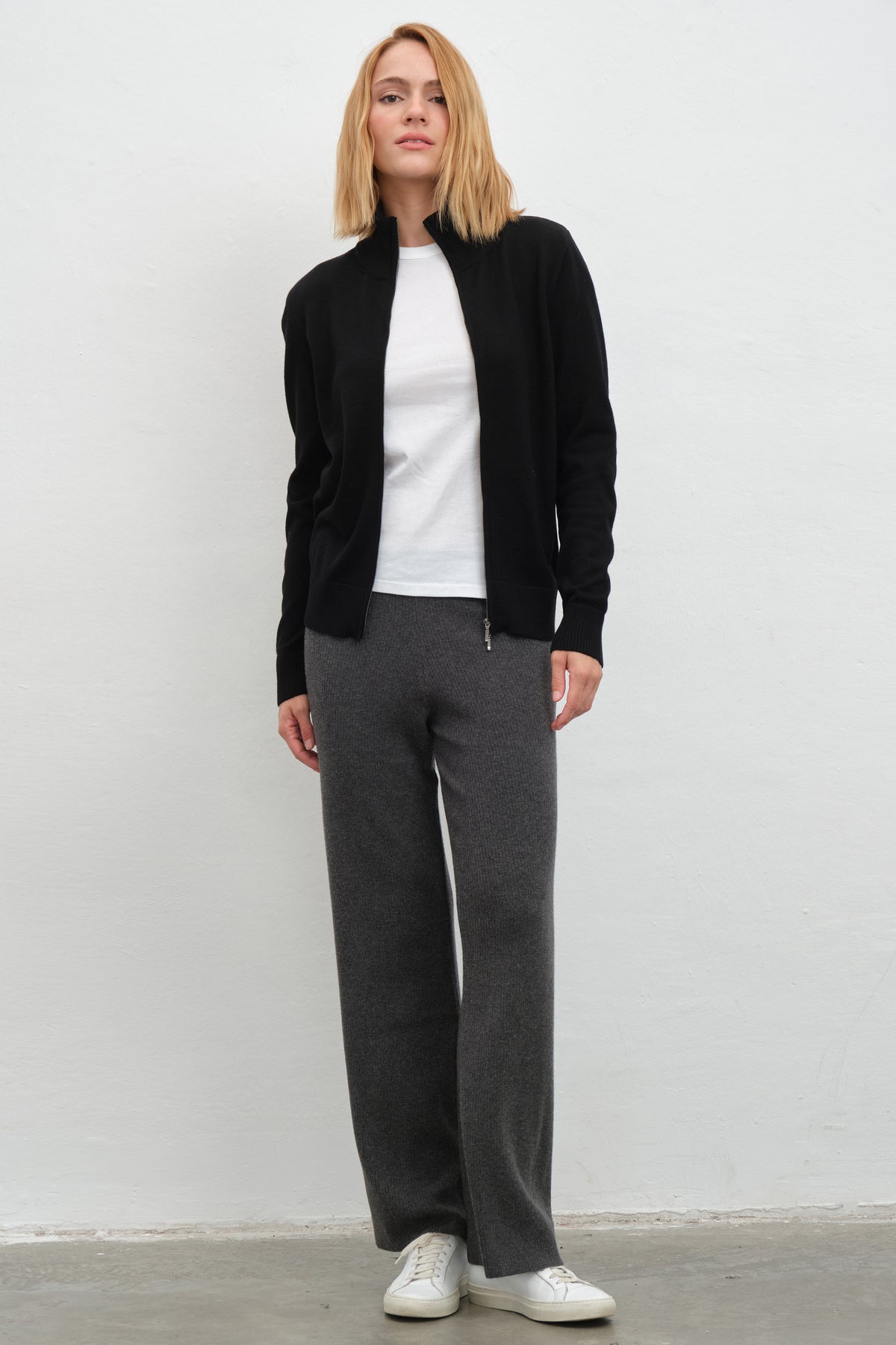 Fermuarlı Merino Unisex Triko