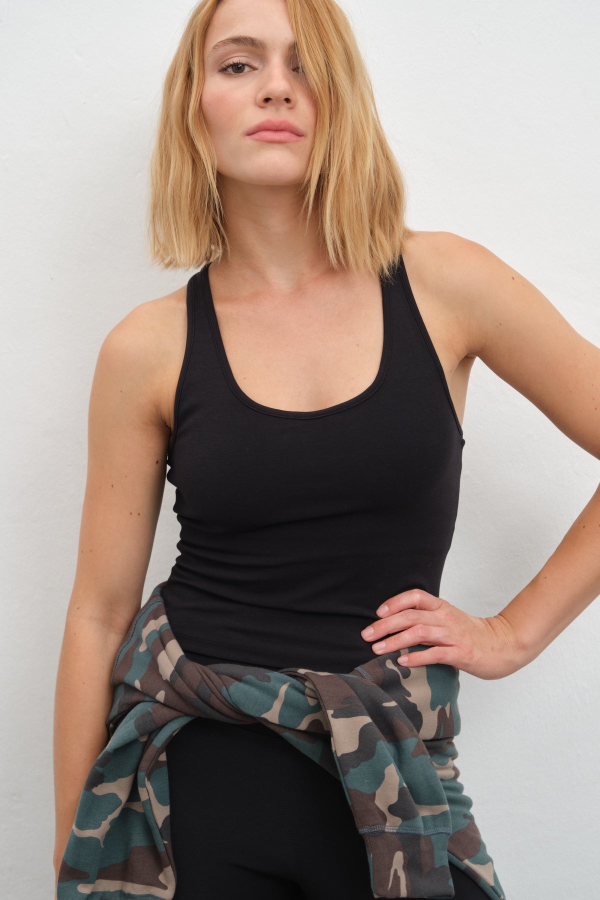 Pima Cotton Micro-Modal Built-in Bra Performance Atlet