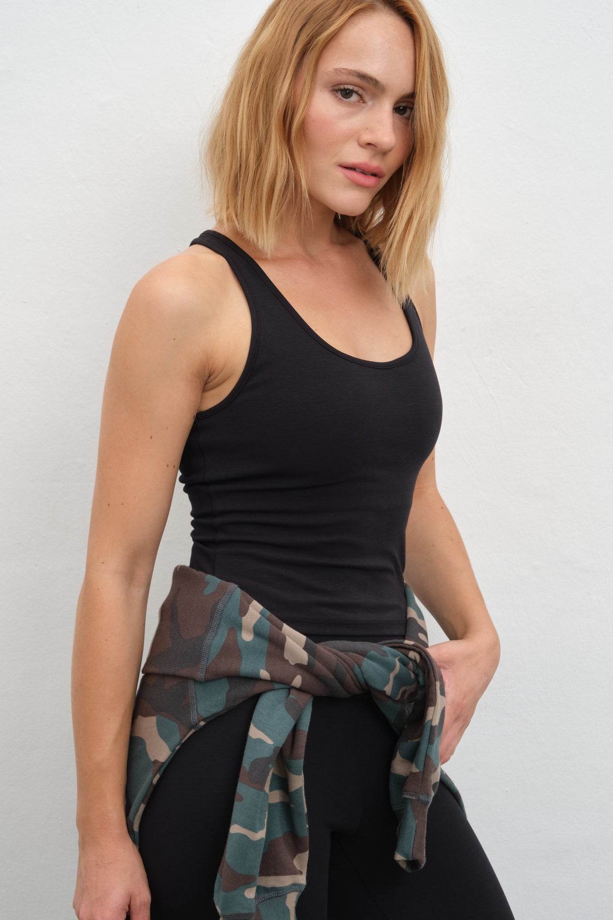 Pima Cotton Micro-Modal Built-in Bra Performance Atlet