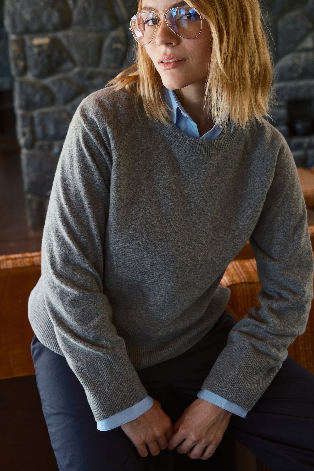 Reglan Kollu Cashmere Merino Crop Triko