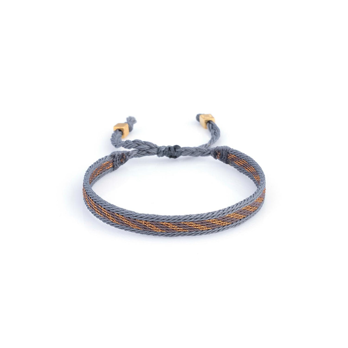 tru. x Anu Temple. - Çizgili Woven Bileklik - Gri/Rose