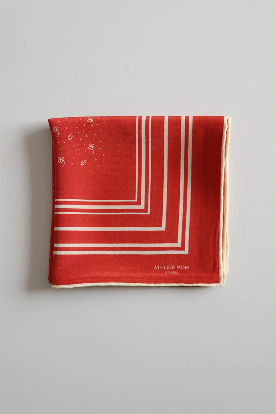 İpek Fular - Fleur Venetian Red