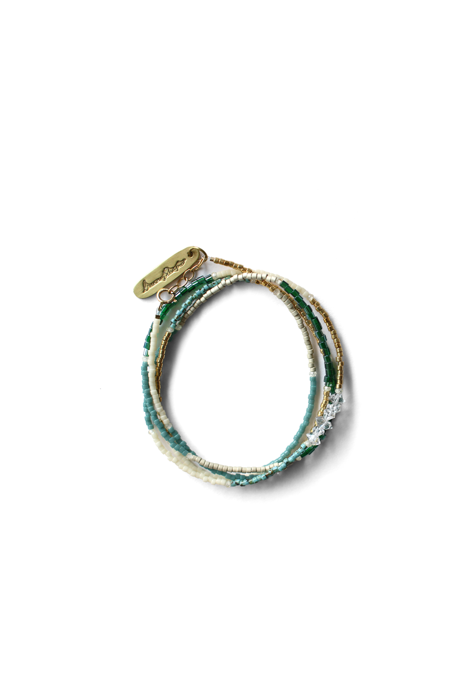 Emerald Herkimer Wrap Bracelet