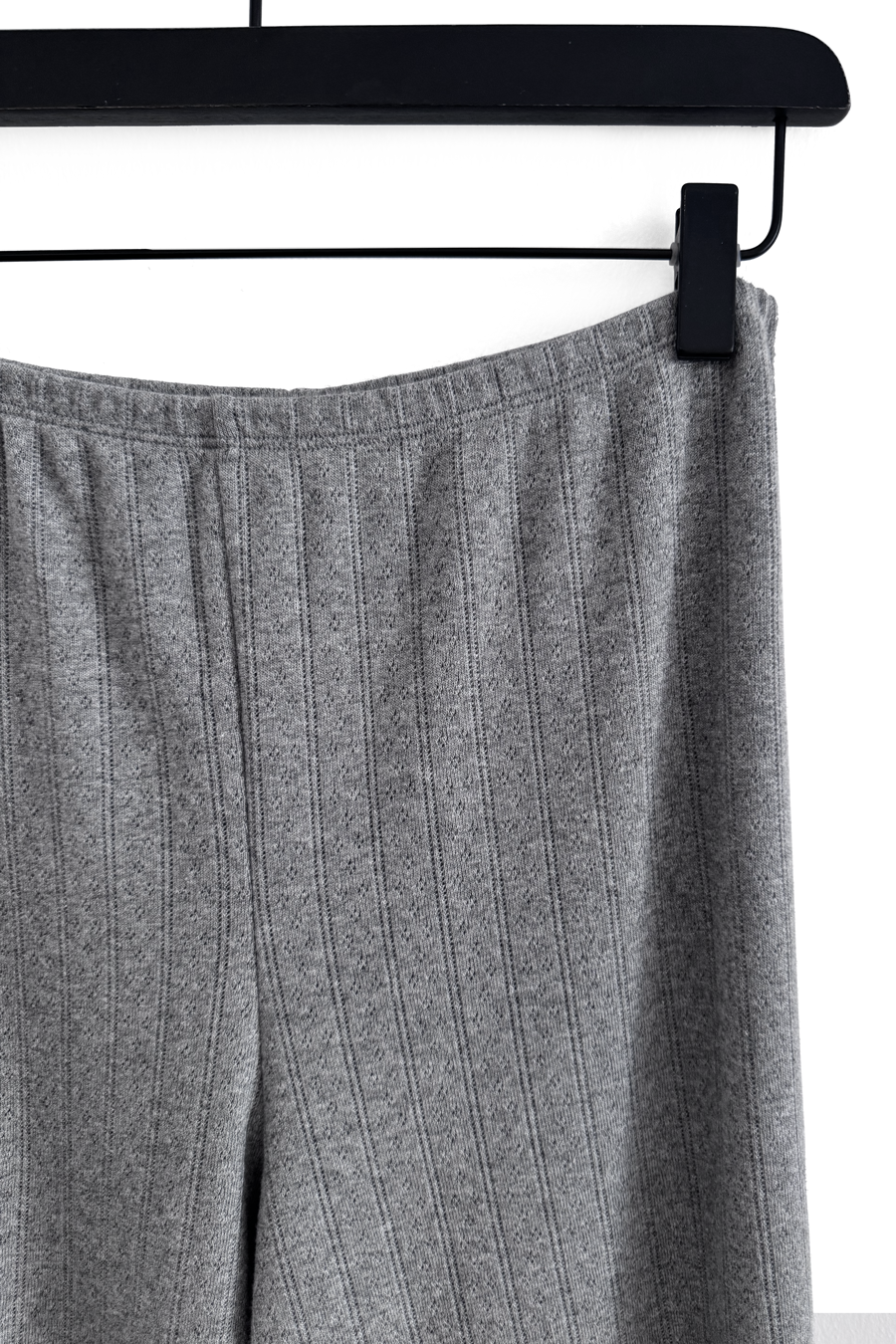 Pointelle Cotton Crop Flare Pantolon