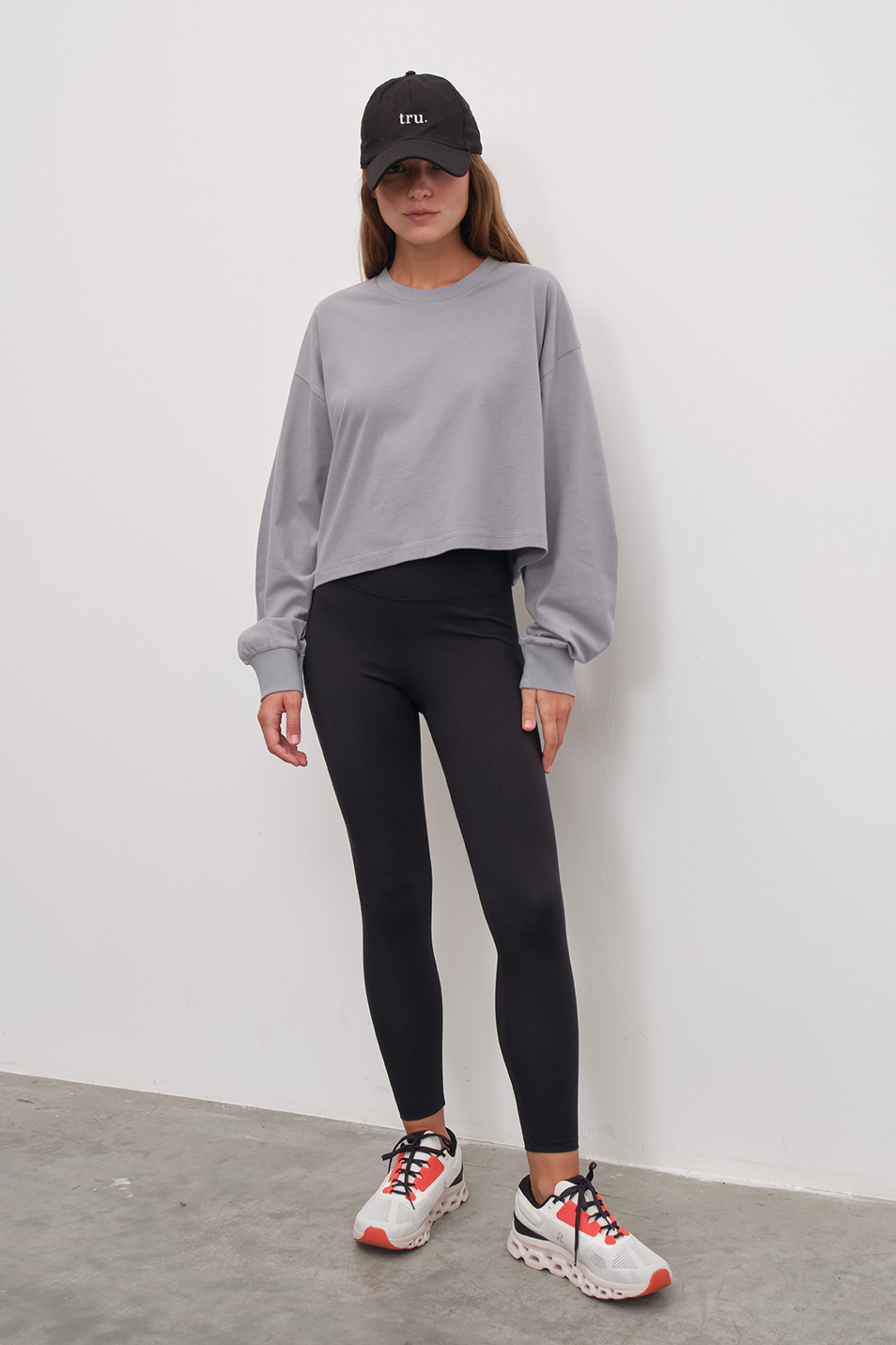 Cropped Oversize Midweight Brushed Cotton T-shirt