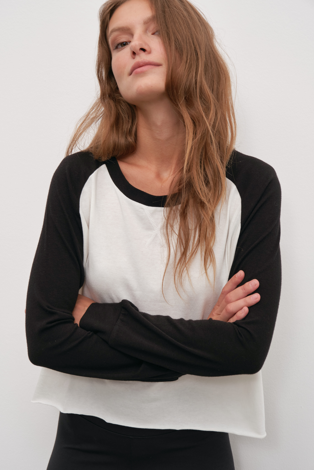 Super-Lightweight Cropped Baseball Sweatshirt