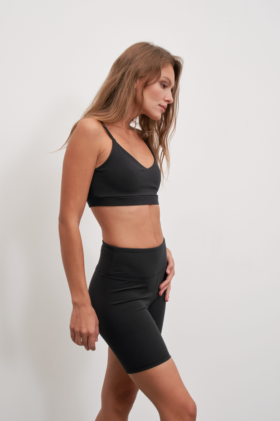 Pima Cotton Form-Fitting Biker Tayt