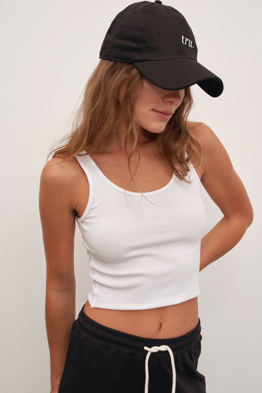 Ribanalı Cotton Fitted Crop Atlet