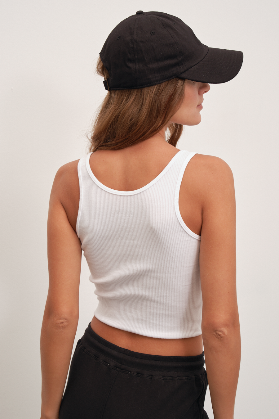 Ribanalı Cotton Fitted Crop Atlet