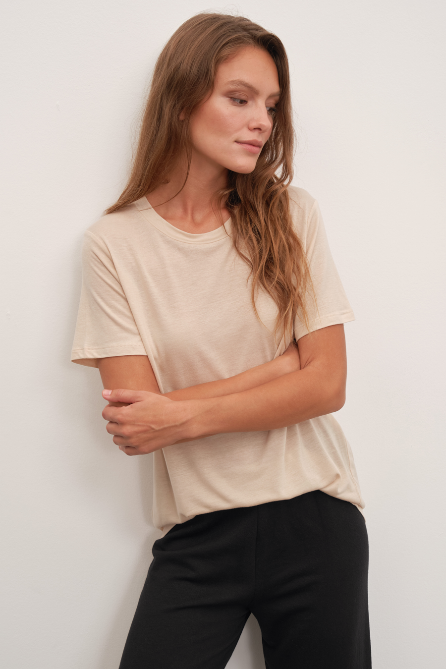 Featherweight Bisiklet Yakalı Lyocell T-shirt (TENCEL™)