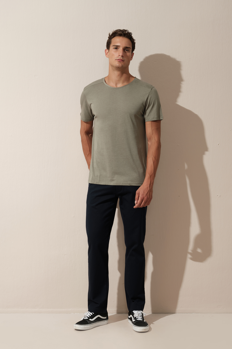 Omuz ve T Sırt Detaylı Cotton/Modal T-shirt