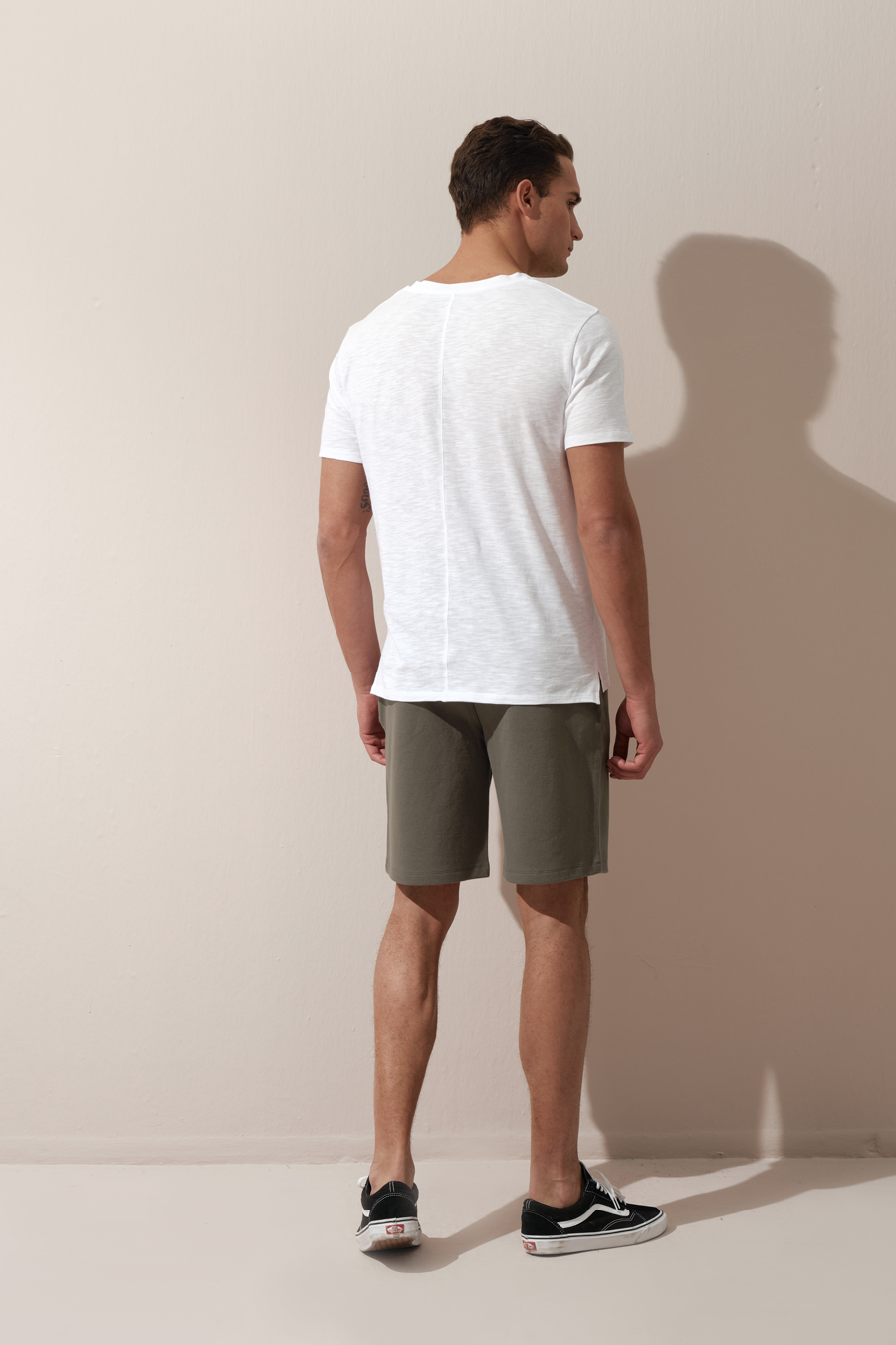 Brushed Interlock Cotton Sweat-Shorts