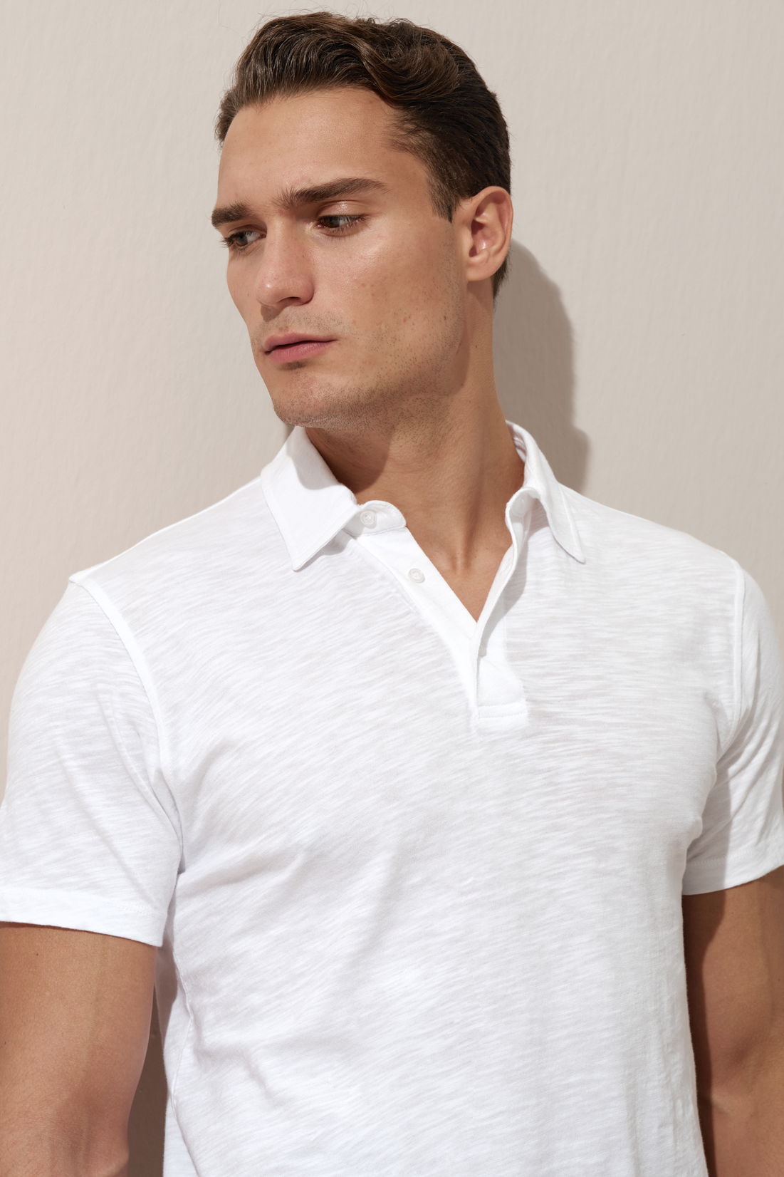 Polo Yakalı Flamlı Cotton T-shirt